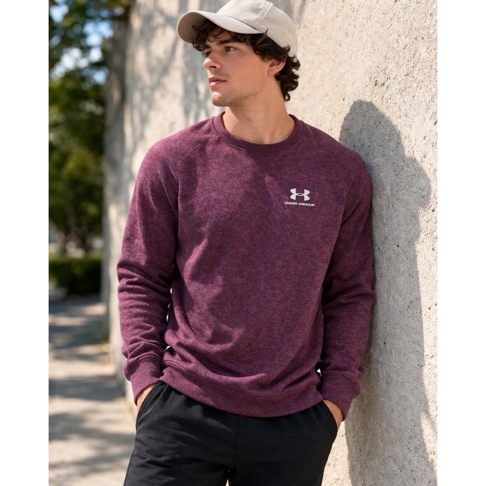 Under‎ Armour ColdGear Sweatshirt Mens XL Purple Crewneck Fleece Athletic